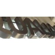 Lettrage 3D pleines inox brossé - relief de 10 à 100 mm - fixation incluse_1