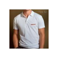 Polo blanc brode sapeurs pompiers - Militaires, Gendarmerie, Police et Sécurité_1