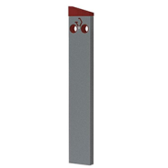 Appui cycles en acier et bois avec pommeau en chêne - BELOMBRA - largeur 150 mm - hauteur 960 mm_1