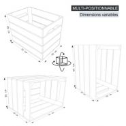 Unité de rangement en bois S4 fabriquée à la main en France