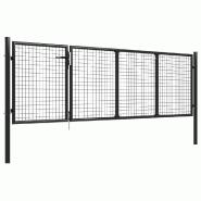 Vidaxl portillon acier 350x75 cm anthracite 144322_1