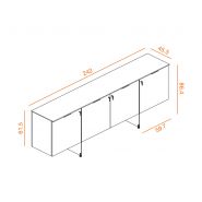Console ELYSIUM E.2 - Portes battantes - L242 x H86 cm - Structure métallique avec rangement sécurisé_1