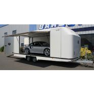 Remorque fourgon avec options de pont, hayon et porte avant