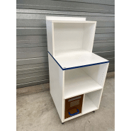 Meuble dynamique de laboratoire d'occasion - blanc - sur pieds métal - Réf : P21091241_1