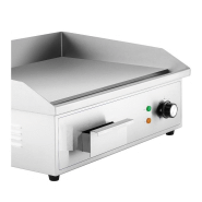 Plaque à snacker électrique 53 x 35 cm en acier inoxydable - surface lisse 3 000 w_1