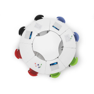 Table d'école Trisix - Structure métallique et finition blanche - Pieds réglables_1