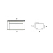 Canapé fixe ALTUS 2 places bi-matière prune et blanc - design moderne et confortable_1