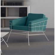 Fauteuil QUADRATA - Piétement Blanc - Référence 8826 FR125 - Structure en acier et revêtement tissu_1