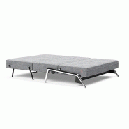 Canapé convertible design Cubed 02 Chrome 160 par Innovation Living - Lit 200x160 cm - Tissu Twist Granite_1