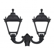 Luminaire pour mât 2 bras - Indura Medium 4 IP55 E27 2x70W - Noir - Extérieur_1