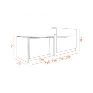 Banque d'accueil Horizon - Façade laquée brillante avec PMR - Design moderne et fonctionnel_1