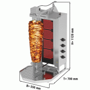 Grill Döner kebab électrique 4 brûleurs max 60 kg - moteur en haut_1