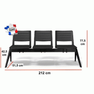 Poutre d'accueil en polypropylène Smash - Sokoa - 3 places_1