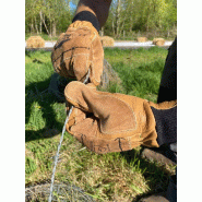 Gants de protection Solidur - Débardage - Cuir fleur de bovin - Réf. 961407 - Normes EN 388 et EN 407_1