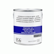 Peinture sol extérieur/intérieur gris foncé satiné 2.5 L - RAL 7042 - Rendement 10 m²/L_1