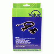 VALUE Convertisseur USB / Série, Type C - RS232, noir, 1,8 m_1