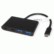 VALUE Hub USB 3.2 Gen 2, 4 ports (2x A+ 2x C), prise type C_1
