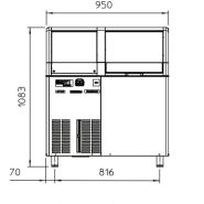 Machine à glace en inox pour production journalière de 200 kg