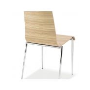 Astrid V755 - Chaises empilables avec piétement métallique et coque en multiplis - Gamme Dynamica - Designer Sabro/Colombo_1
