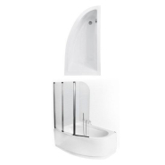 BAIGNOIRE D'ANGLE LORDY 150 CM AVEC PARE BAIGNOIRE ANGLE GAUCHE_1