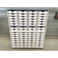 Meuble de laboratoire d'occasion avec 32 tiroirs - Référence P21091167 - Sur pieds métal_1