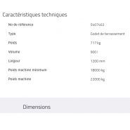 Godet d'excavation S60 - Rototilt - 900 L avec dents_1