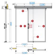 Série scl - porte de chambre froide coulissante - kylmaa - sans huisserie_1
