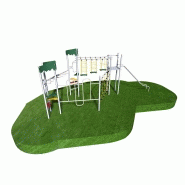 Structure de jeux avec 3 tours - 1 tour monobloc - gamme Accrobatics AC31801I - pour enfants dès 6 ans_1