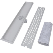 Vidaxl drain de douche linéaire 730 x 140 mm acier inoxydable 142185_1