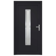 Vidaxl porte d'entrée anthracite 98x208 cm pvc 3187906_1