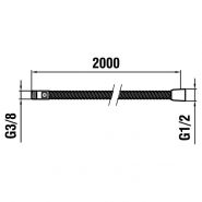 Wi105665100000 - Flexible métallique renforcé 3/8