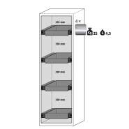 Armoire de sécurité S-CLASSIC-90 S90.196.060.WDASR - Réf 30230-002-34397 - Type 90 pour substances inflammables selon NF EN 14470-1_1
