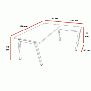 Bureau d'angle design Born - Mobel Linea - 160 x 200 cm_1