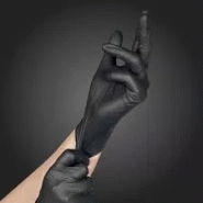 Gant Nitrile Non Poudre Noir Medium_1