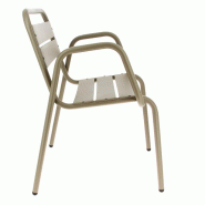 Fauteuil aluminium Avignon - MARRON_1