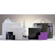 Sac kraft blanc poignées torsadées coton - 54x16x43 cm - Par 25_1