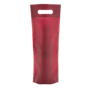 Sac cadeau bouteille de vin - non-tissé 80 g/m² - couleur bordeaux - poids 12 g_1