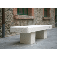 Banquette Toledo UM370 - Banc en béton préfabriqué armé coloris blanc granite_1