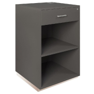 Comptoir Vertigo T01 avec tiroir MDF naturel et anthracite 60x60x93cm_1