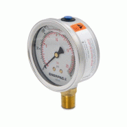 G2512L, Manomètre, 63 mm Face, Raccordement Vertical, Bain de glycérine, 20 bar pression maximale_1