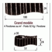 Murs de soutènement en béton teinté - Éléments Perstone - Modèle VAUBAN_1