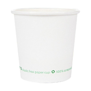 Gobelet boisson chaude Feel Green 100% compost carton blanc 12cl - par 1000_1