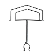 Porte-étiquette chromé à clipser pour tube Ø25mm - Acier - 12x2x17cm_1