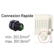 Projecteur mural Kreon 2 - IP65, 20W, 4000K, 2000lm, blanc pour extérieur_1