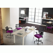 Siège de bureau Tertio avec dossier résille - Sokoa - Bleu, Noir, Non_1