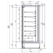 Vitrine verticale positive avec porte , idéal pour chr, traiteurs, boulangeries, pâtisseries et chocolateries -multifresh plus 4p iarp_1