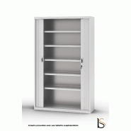 Armoire haute à portes rideaux teinte unie - GAPSA - 80, Gris anthracite_1