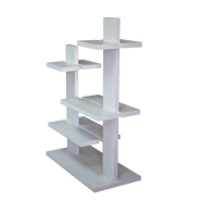Étagère 5 niveaux double face blanc - 100x49x144cm - Aggloméré_1