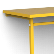 Kit structure penderie + tablette jaune - L70xP40xH146cm - Tube carré_1