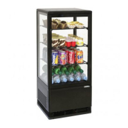 Mini vitrine réfrigérée positive 78l, à dégivrage automatique, pour chr, boulangeries, pâtisseries et chocolateries - cvr78 blanc/noir casselin_1